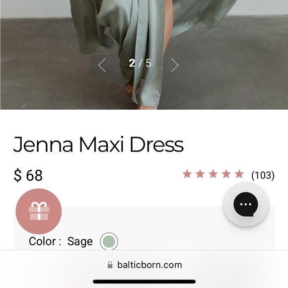 Baltic Born Jenna Maxi Satin Dress - Picture 3 of 6